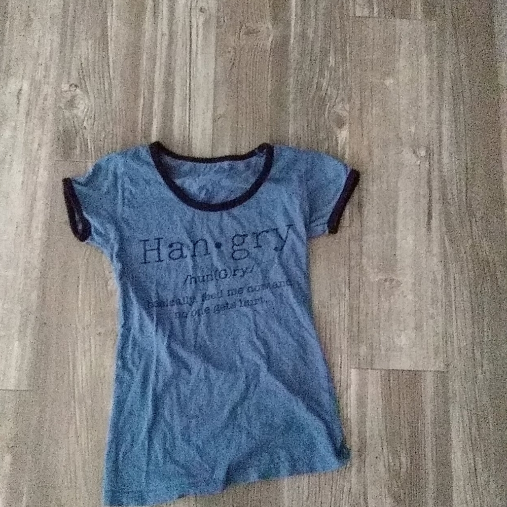 Blue and black shirt